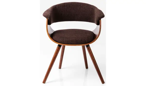 Silla marrón de madera con reposabrazos Monaco