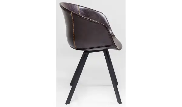 Silla reposabrazos Lounge marrón