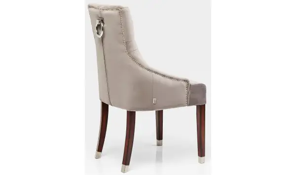 Silla con reposabrazos Prince Velvet gris