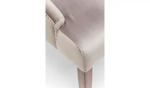 Silla con reposabrazos Prince Velvet gris