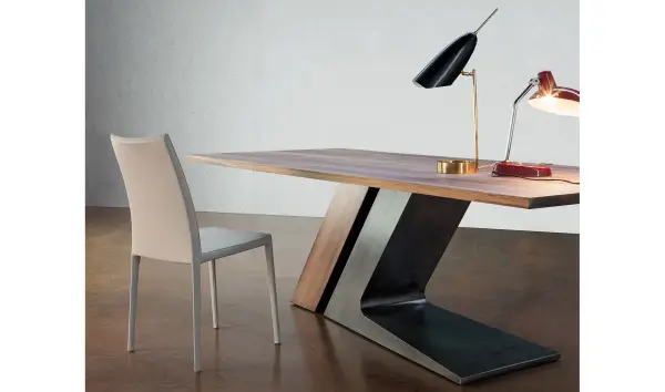 Mesa de comedor nogal macizo americano TL Bonaldo