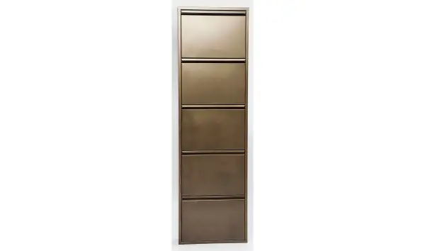 Zapatero Caruso 5 cajones bronce