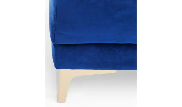 Sofá 3 plazas de terciopelo azul Proud