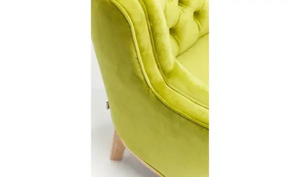 Sillón verde de terciopelo Coffee Shop