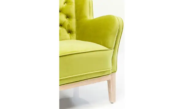 Sillón verde de terciopelo Coffee Shop