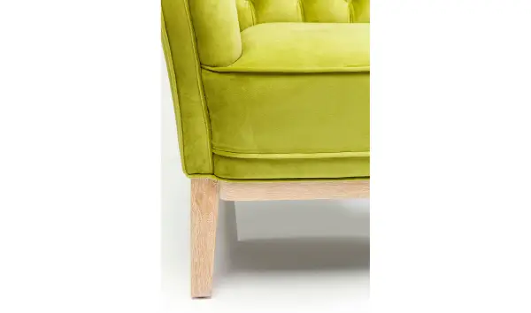 Sillón verde de terciopelo Coffee Shop