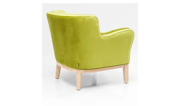 Sillón verde de terciopelo Coffee Shop