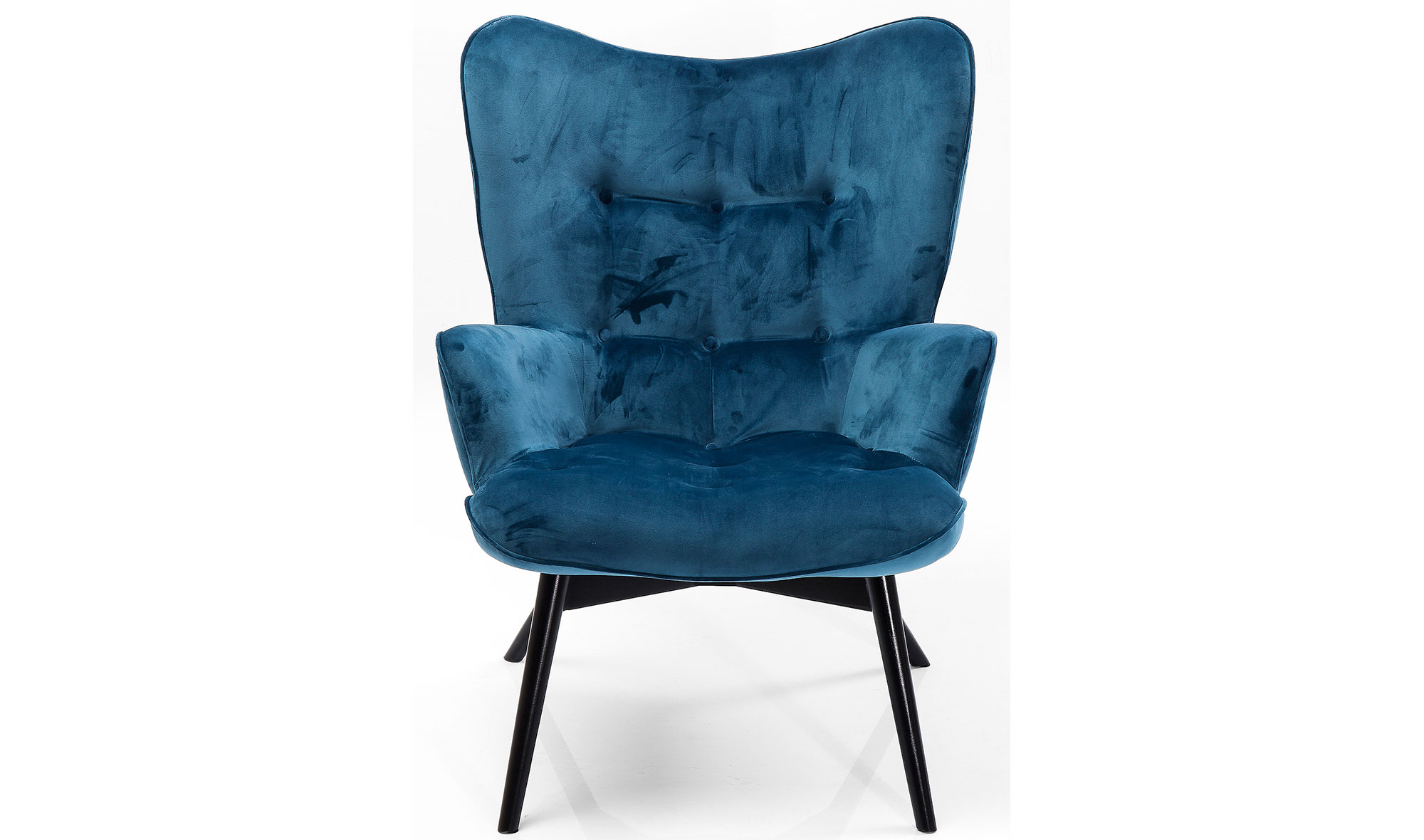 Sillón petróleo de terciopelo Vicky Velvet