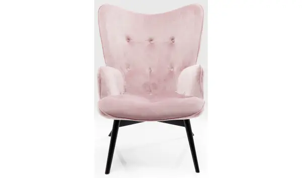 Sillón rosa de terciopelo Vicky Velvet