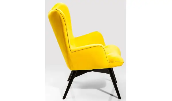 Sillón amarillo de terciopelo Vicky Velvet