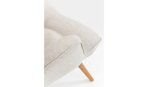 Sillón tapizado crudo Vicky
