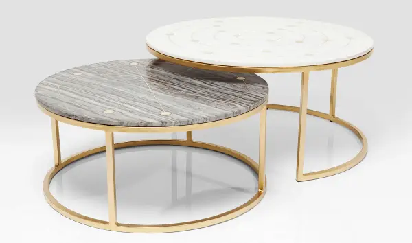 Mesa auxiliar Mystic Round (2/Set)