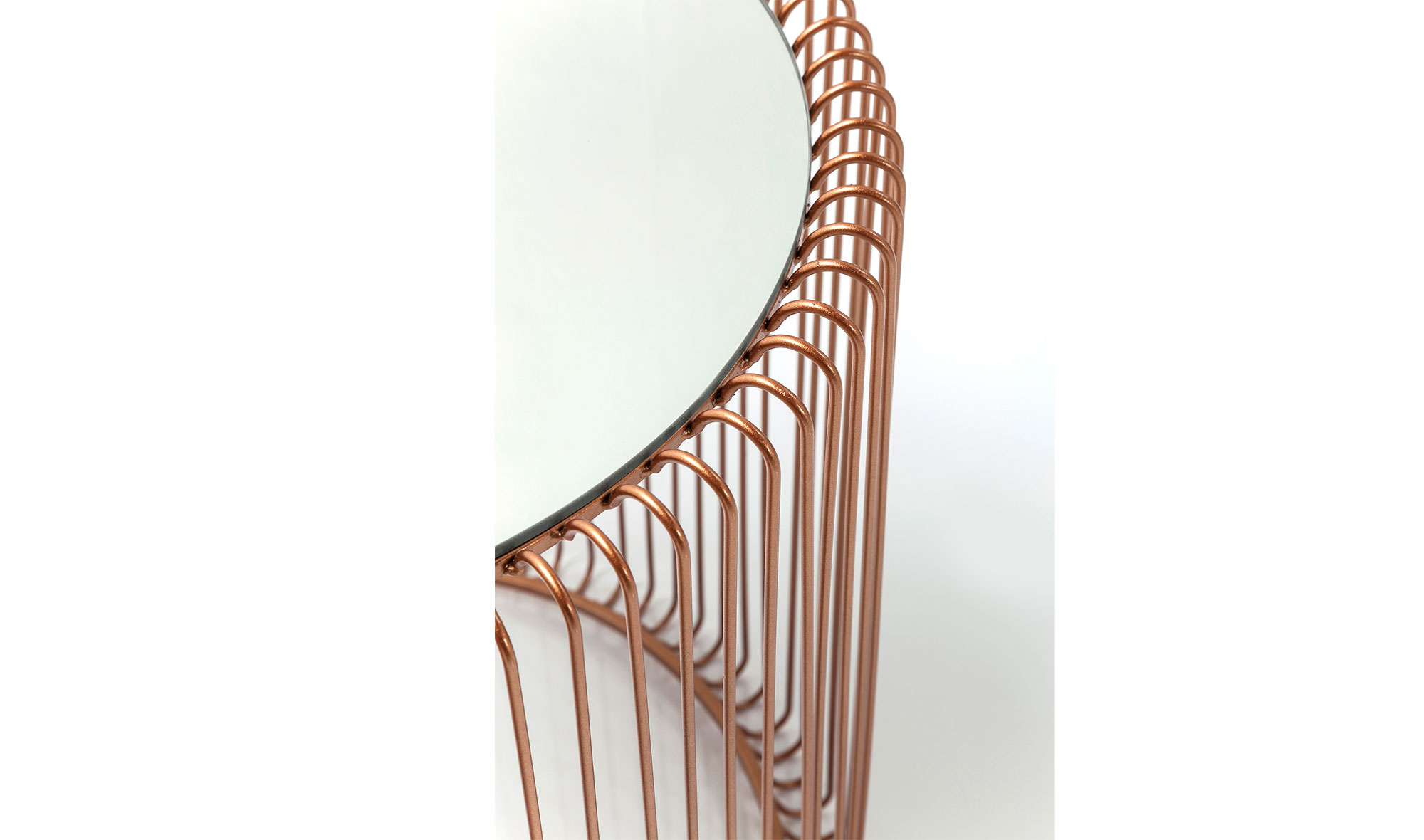 Set de 2 mesas auxiliares Wire cobre