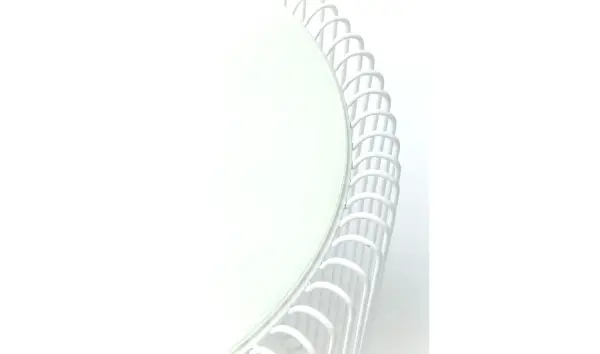 Set de 2 mesas auxiliares Wire blancas