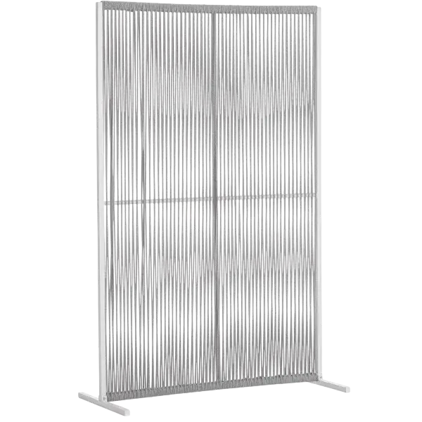 Biombo de aluminio trenzado con cuerda blanco Paxson