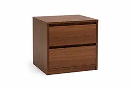 Mesa de noche 2 cajones con cajón secreto