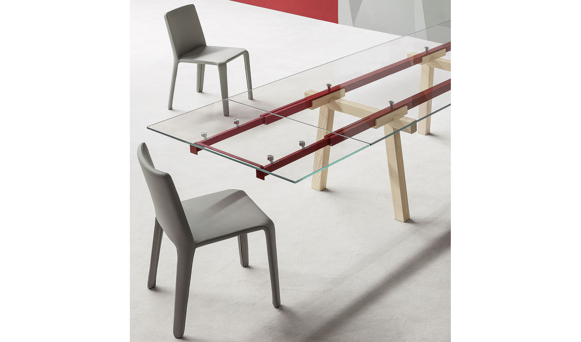 Mesa de comedor fresno natural Tracks Bonaldo