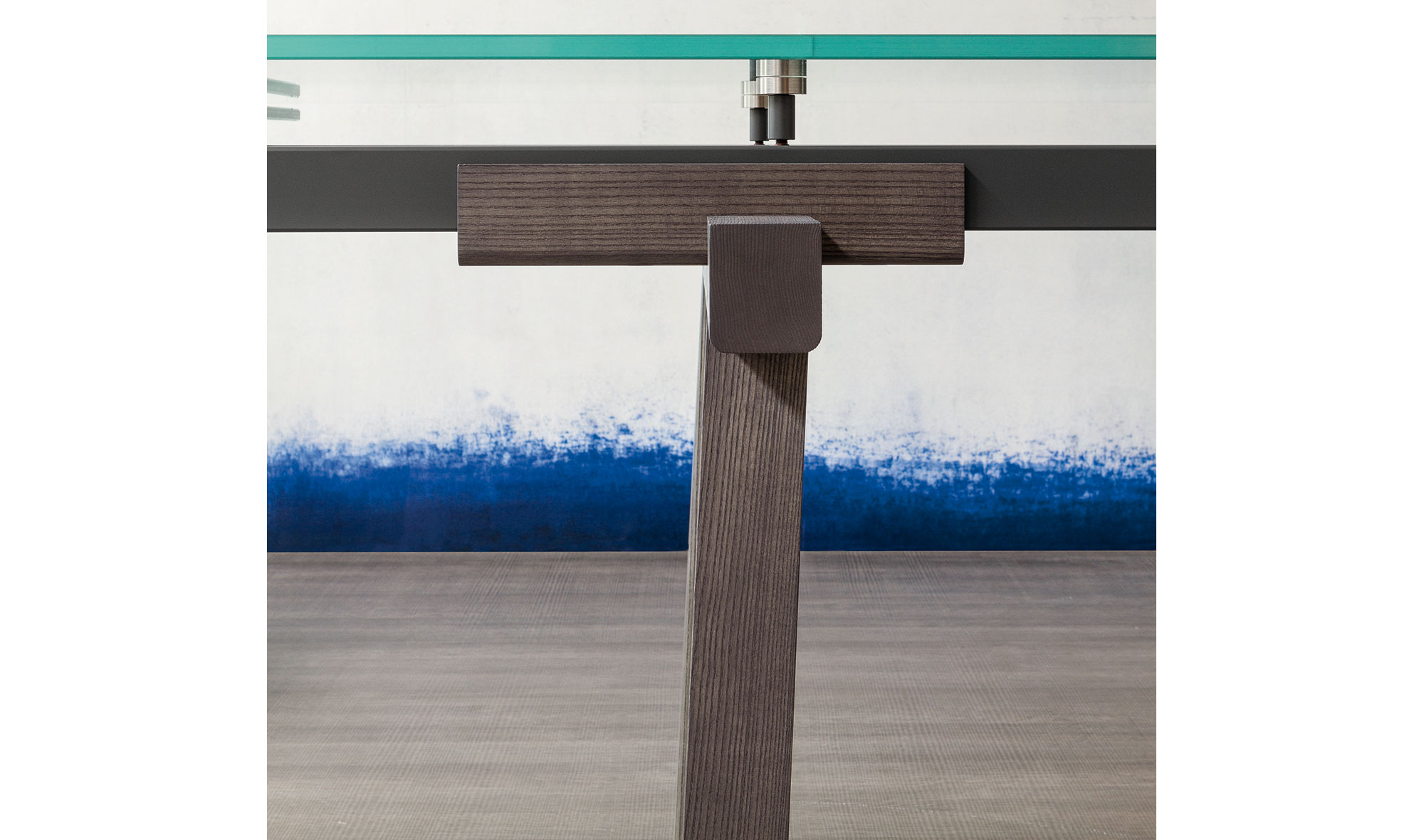 Mesa de comedor gris antracita Tracks Bonaldo