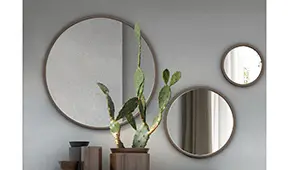 Espejo redondo industrial loft