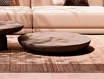Mesa de centro baja microcemento gris oscuro Rin Mesa de centro baja microcemento gris oscuro Rin
