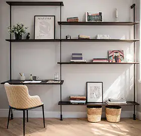 Librería con escritorio anclada a la pared Airport Cattelan