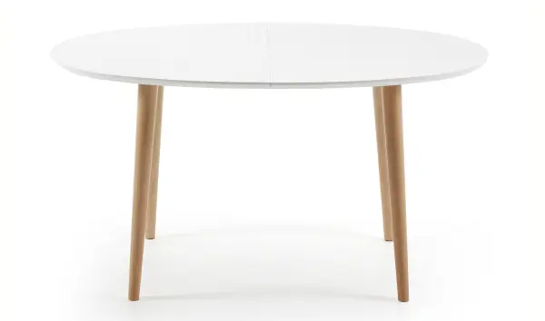 Mesa de comedor ovalada extensible 140 nórdica Oqui