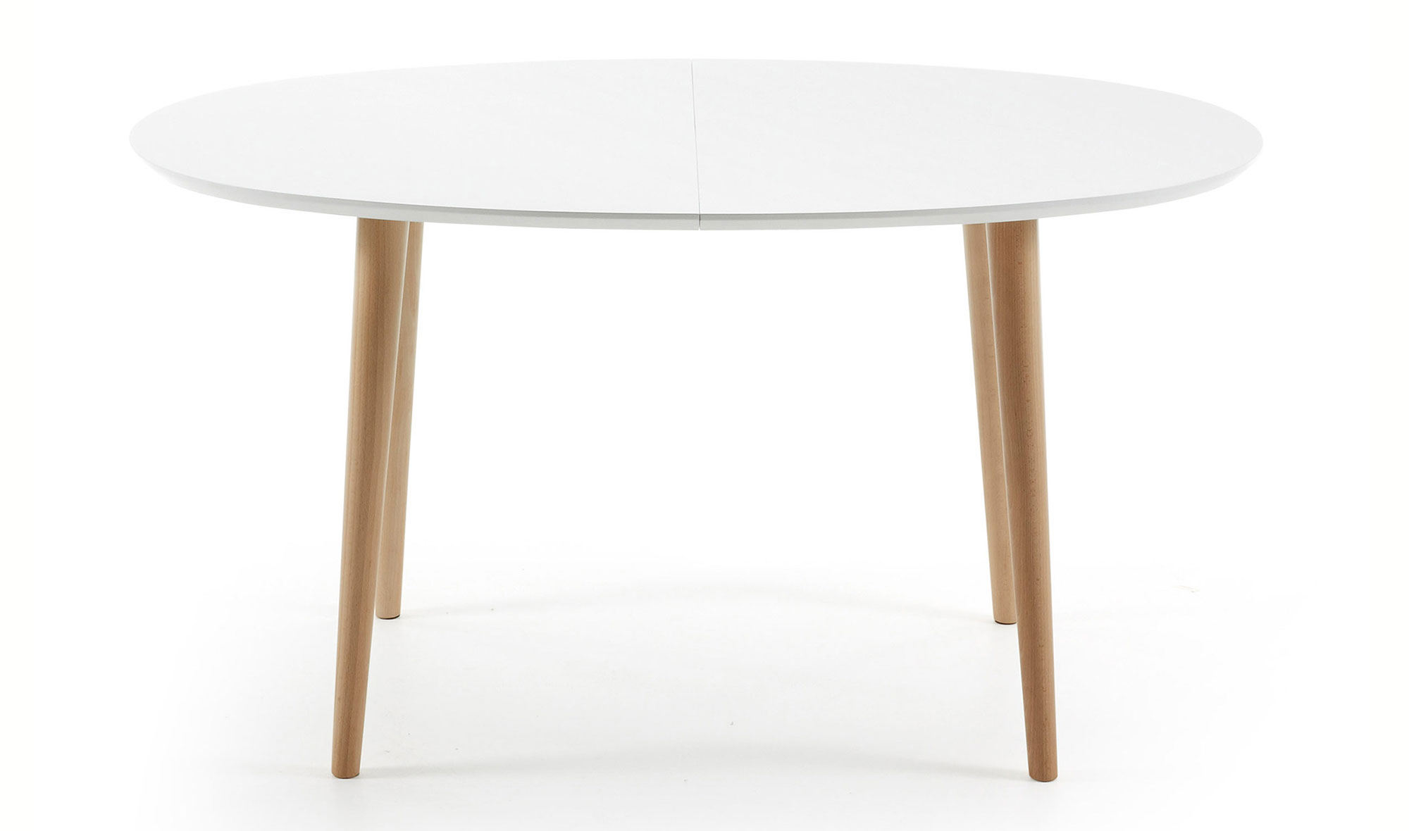 Mesa de comedor ovalada extensible 140 nórdica Oqui