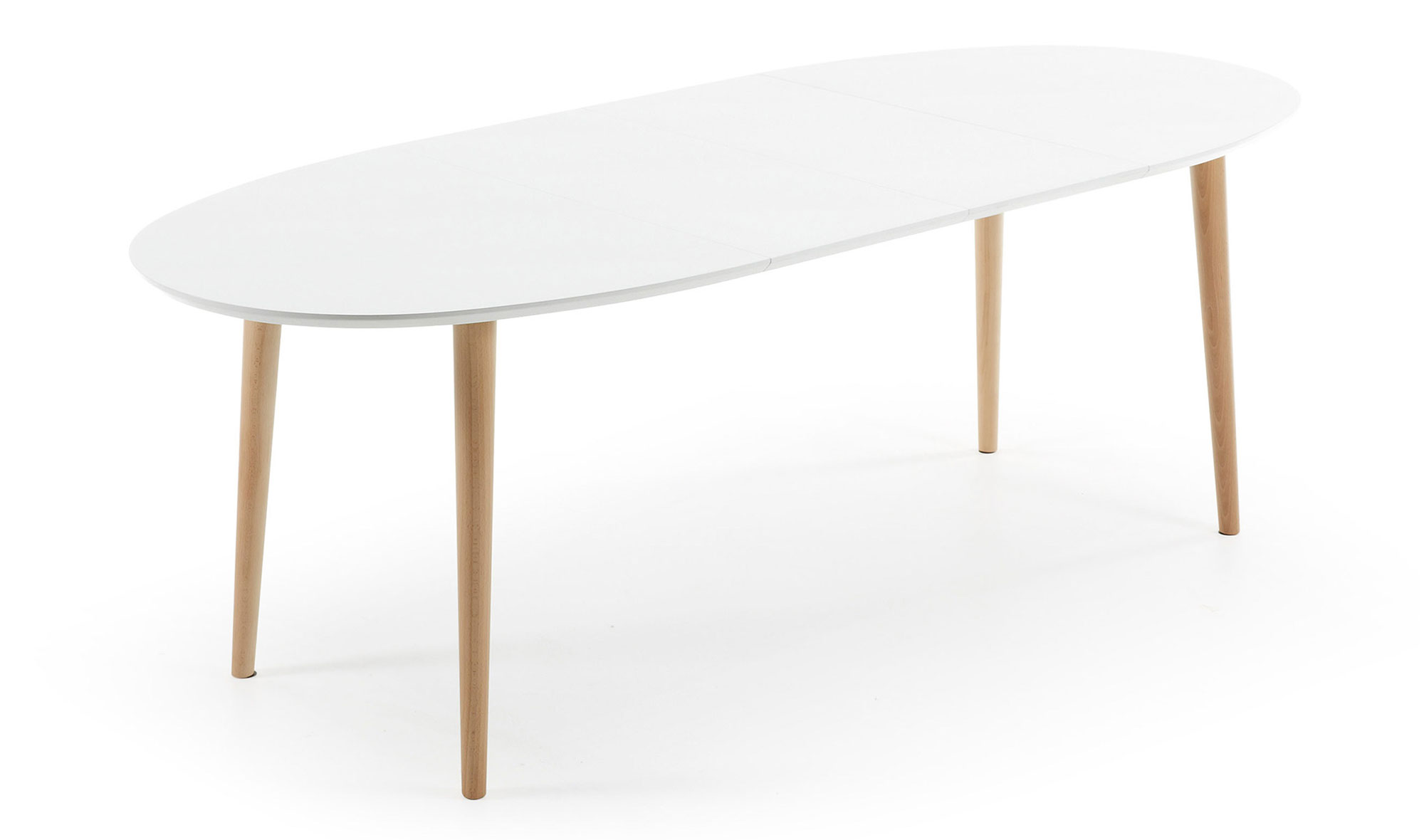 Mesa de comedor ovalada extensible 140 nórdica Oqui