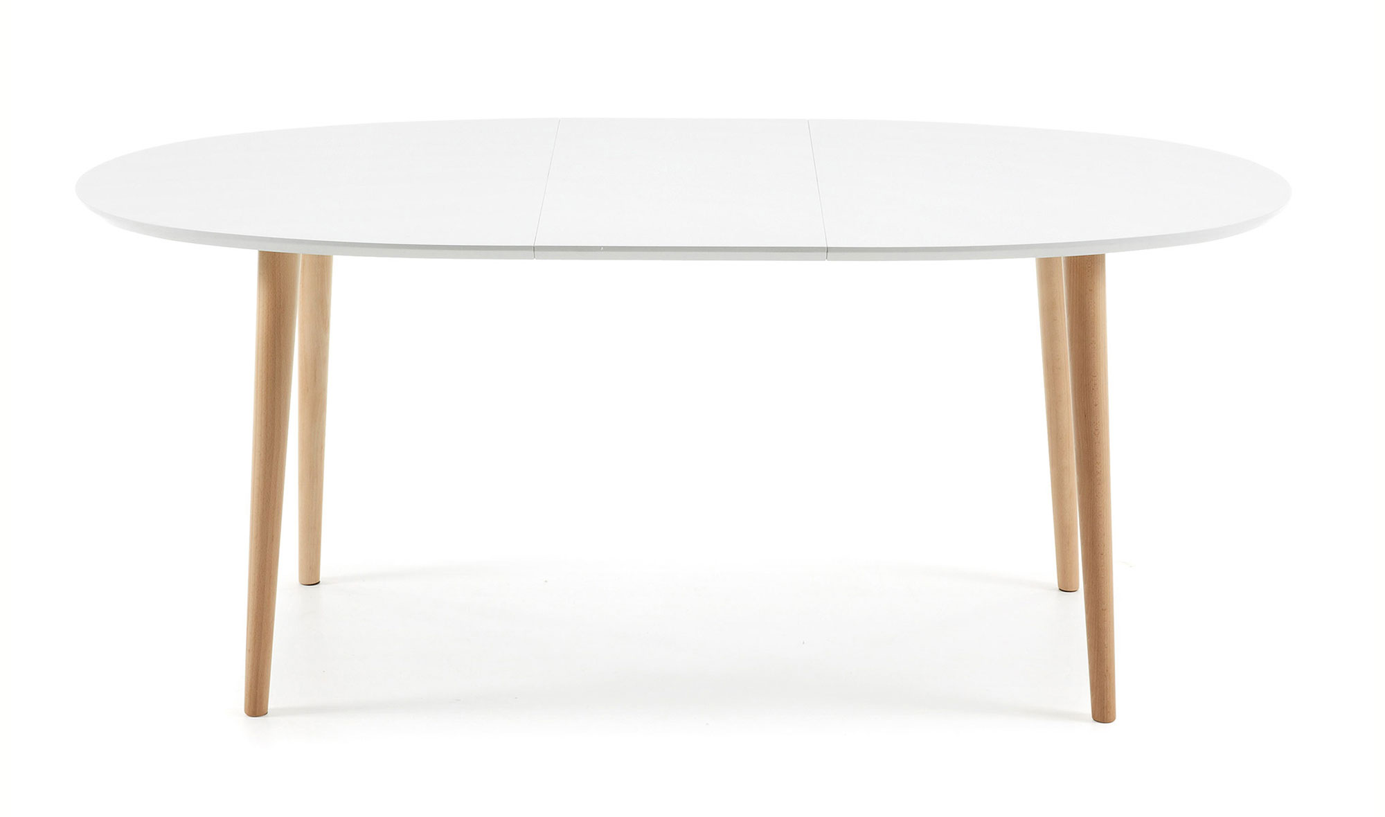 Mesa de comedor ovalada extensible 140 nórdica Oqui