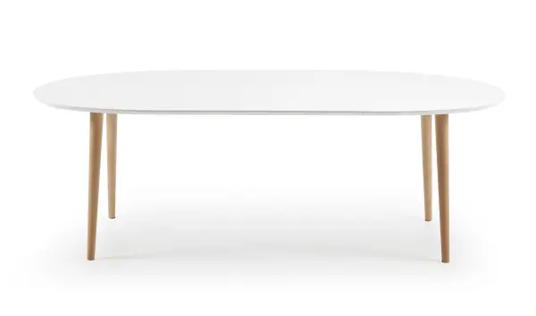 Mesa de comedor ovalada extensible 140 nórdica Oqui