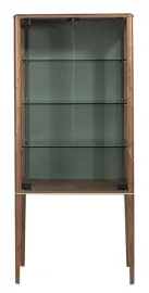 Vitrina cristal y nogal con iluminación interior Nexa Vitrina cristal y nogal con iluminación interior Nexa