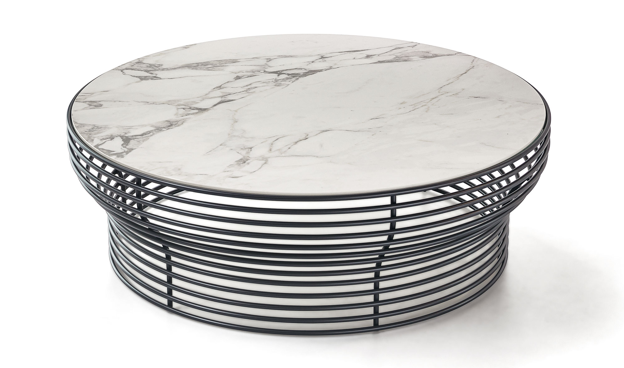 Mesa de centro redonda cristal Orion Bonaldo