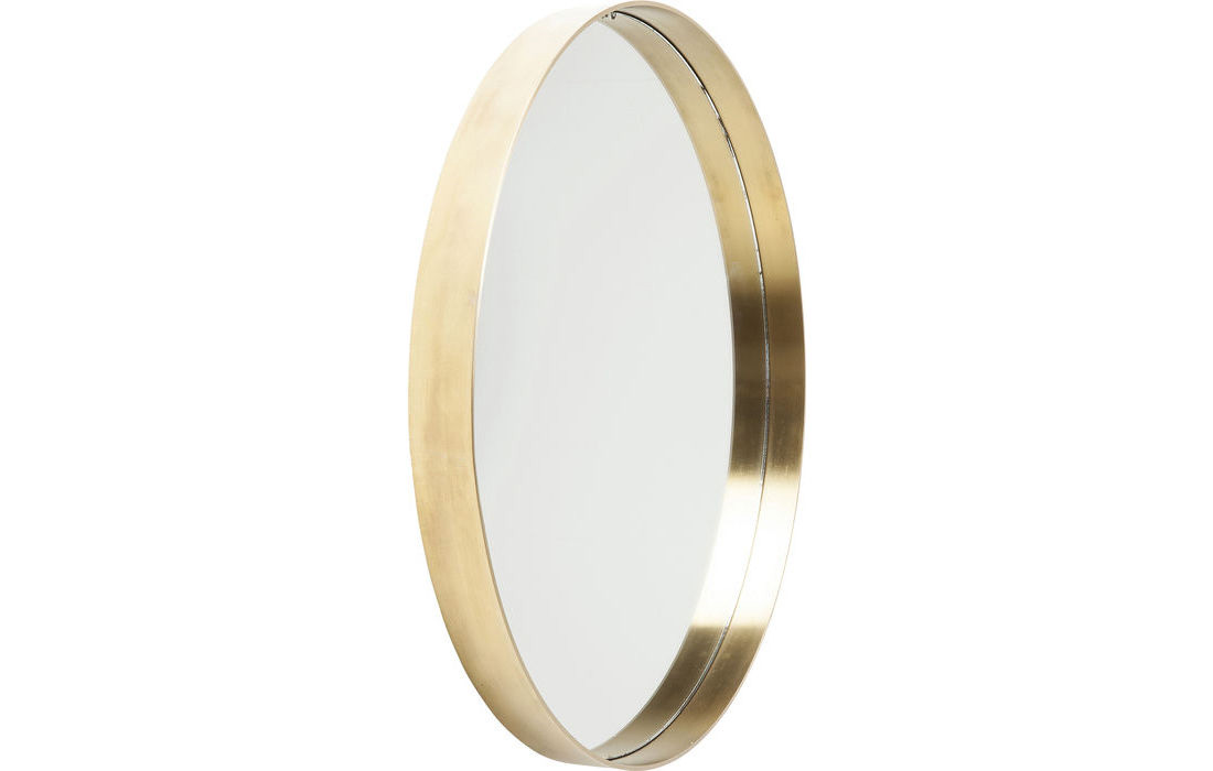 Espejo Curve Round Brass