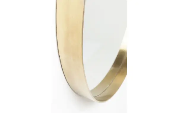 Espejo Curve Round Brass