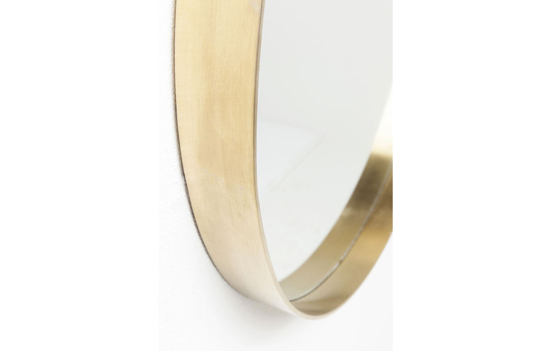 Espejo Curve Round Brass