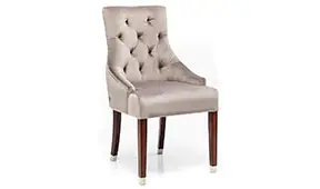 Silla con reposabrazos Prince Velvet gris Kare