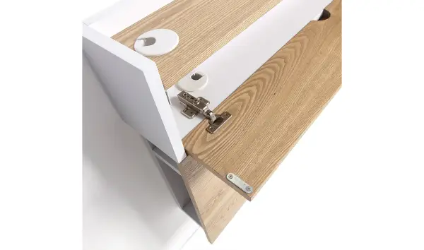 Escritorio de pared chapa de fresno natural
