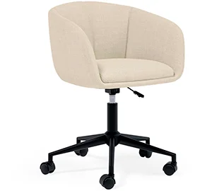 Silla de oficina giratoria tapizada beige Zonari Silla de oficina giratoria tapizada beige Zonari