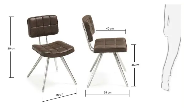 Silla acero inoxidable vintage Lalo