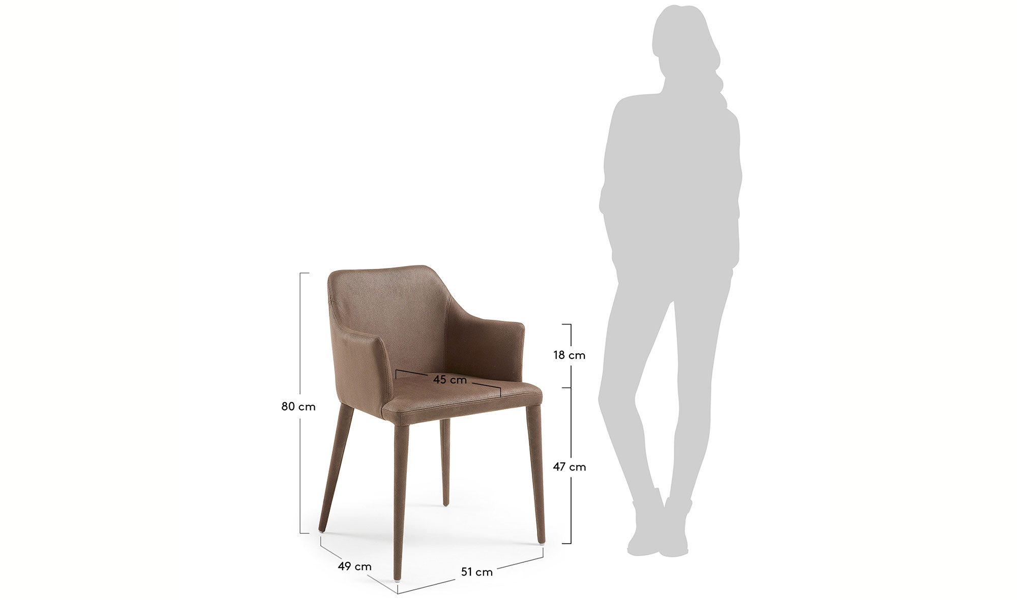 Sillón eco nobuck moderno Danai