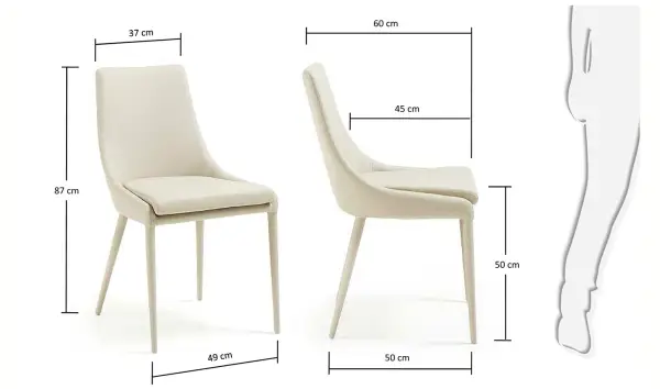 Silla piel sintética moderna Tand