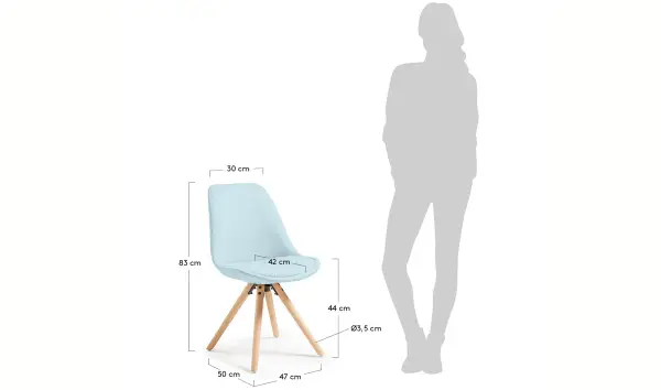 Silla tapizada haya nórdico Ralf