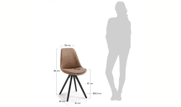 Silla tapizada nórdica Ralf