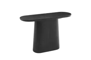 Consola chapa roble negro y porcelánico 120 cm