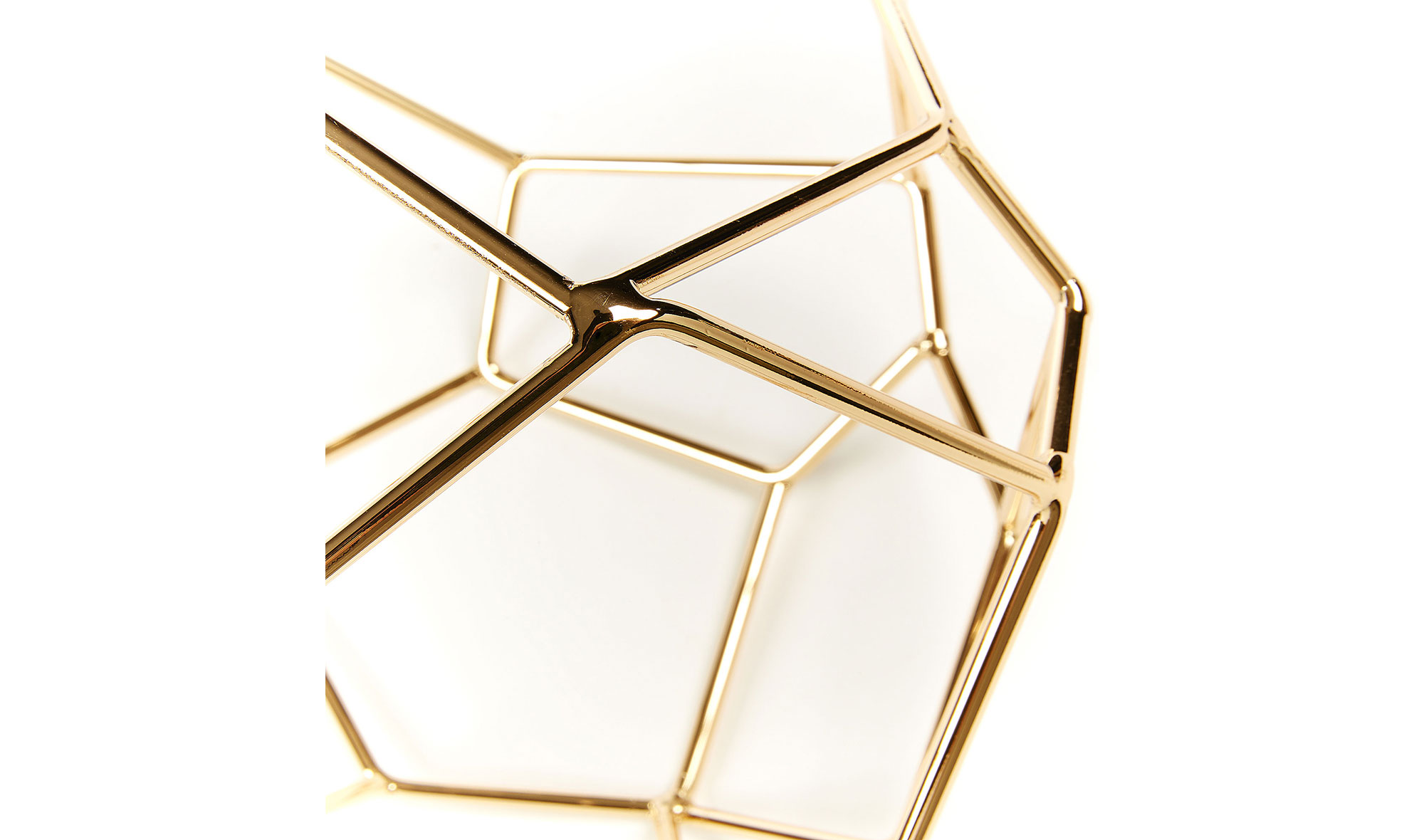 Figura decorativa geométrica metal dorado Barel
