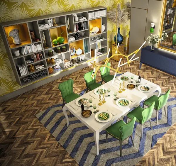 Mesa de comedor fija moderna Agora