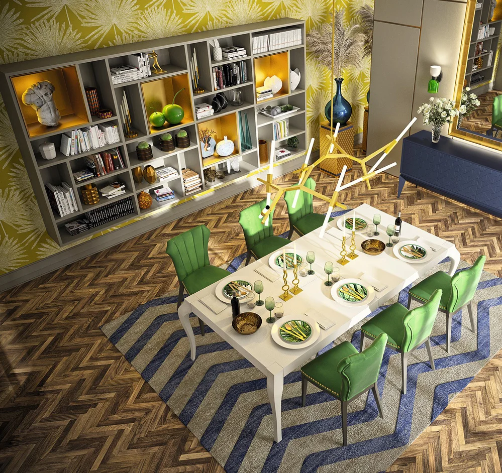 Mesa de comedor fija moderna Agora