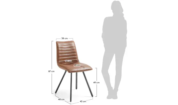 Silla piel sintética vintage Satra