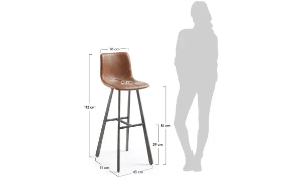 Taburete vintage Crat