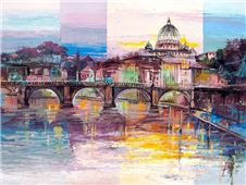 Cuadro canvas roma di sera
